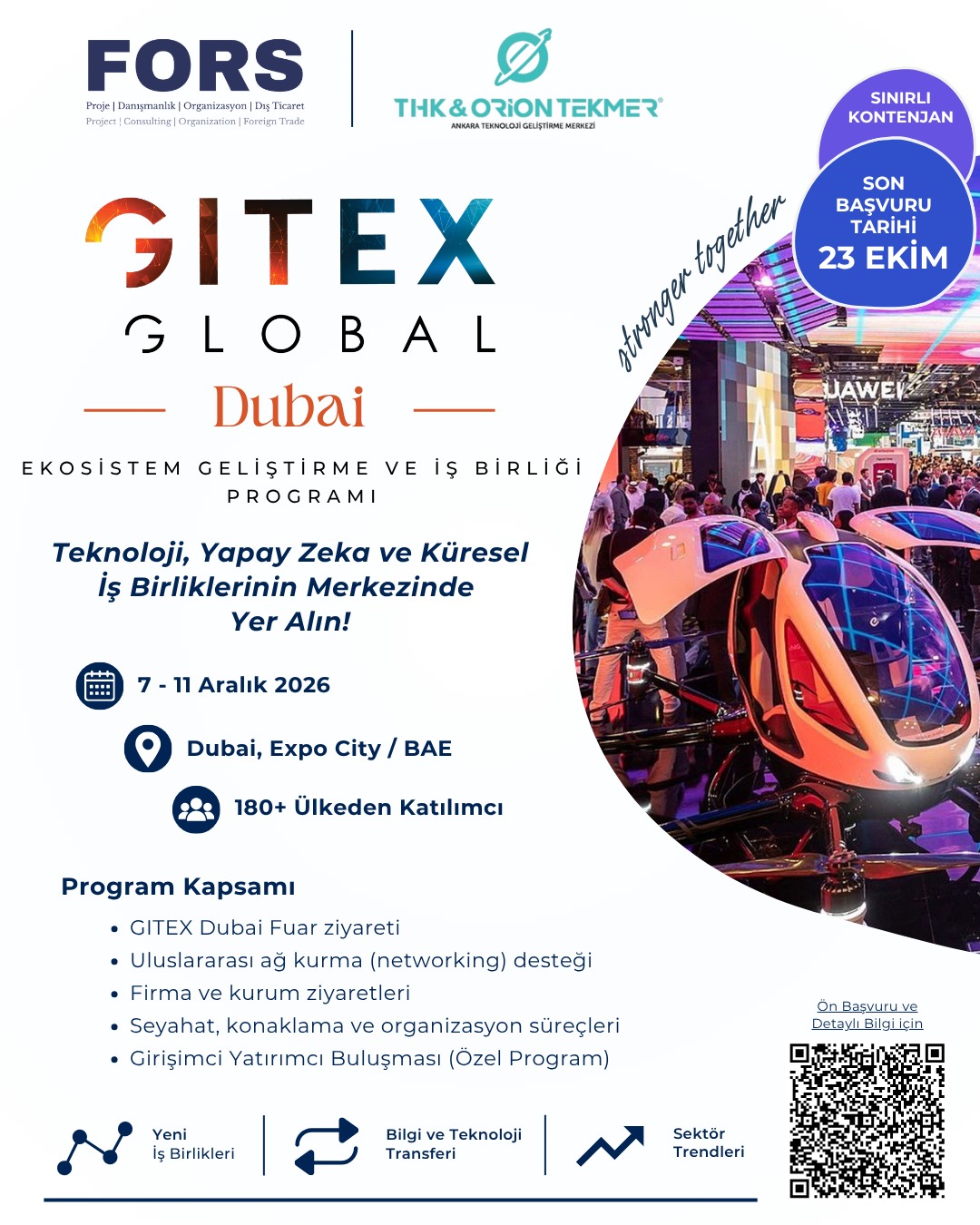 GITEX GLOBAL Dubai 2026 Ekosistem Geliştirme ve İş Birliği Programı duyurusu