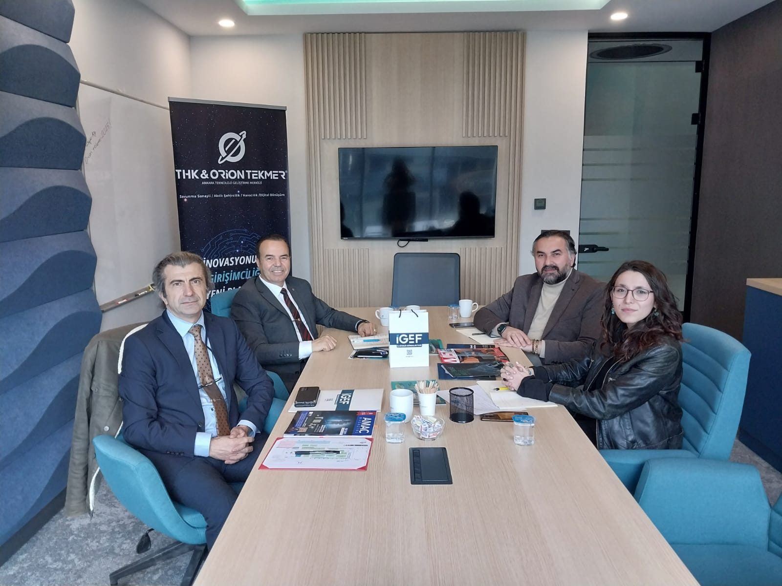 Orion TEKMER toplantı odasında gerçekleşen görüşme
